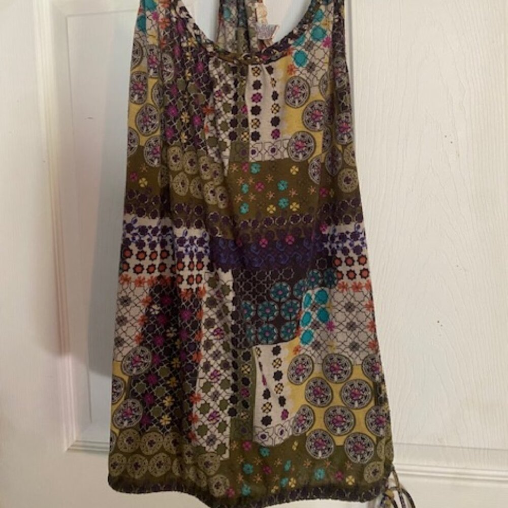 American Rag Racer Back Drawstring Shirt Women's Size L - Picture 2 of 7